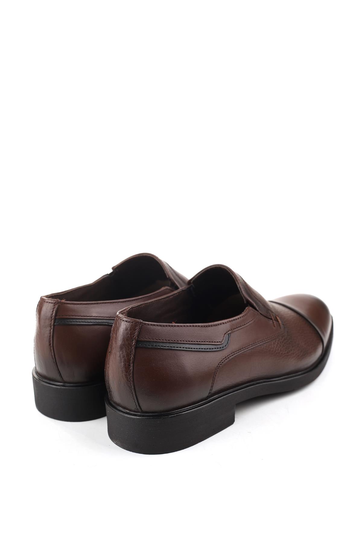 098 Hakiki Deri Bağcıksız Klasik Erkek Ayakkabı - Görsel 4