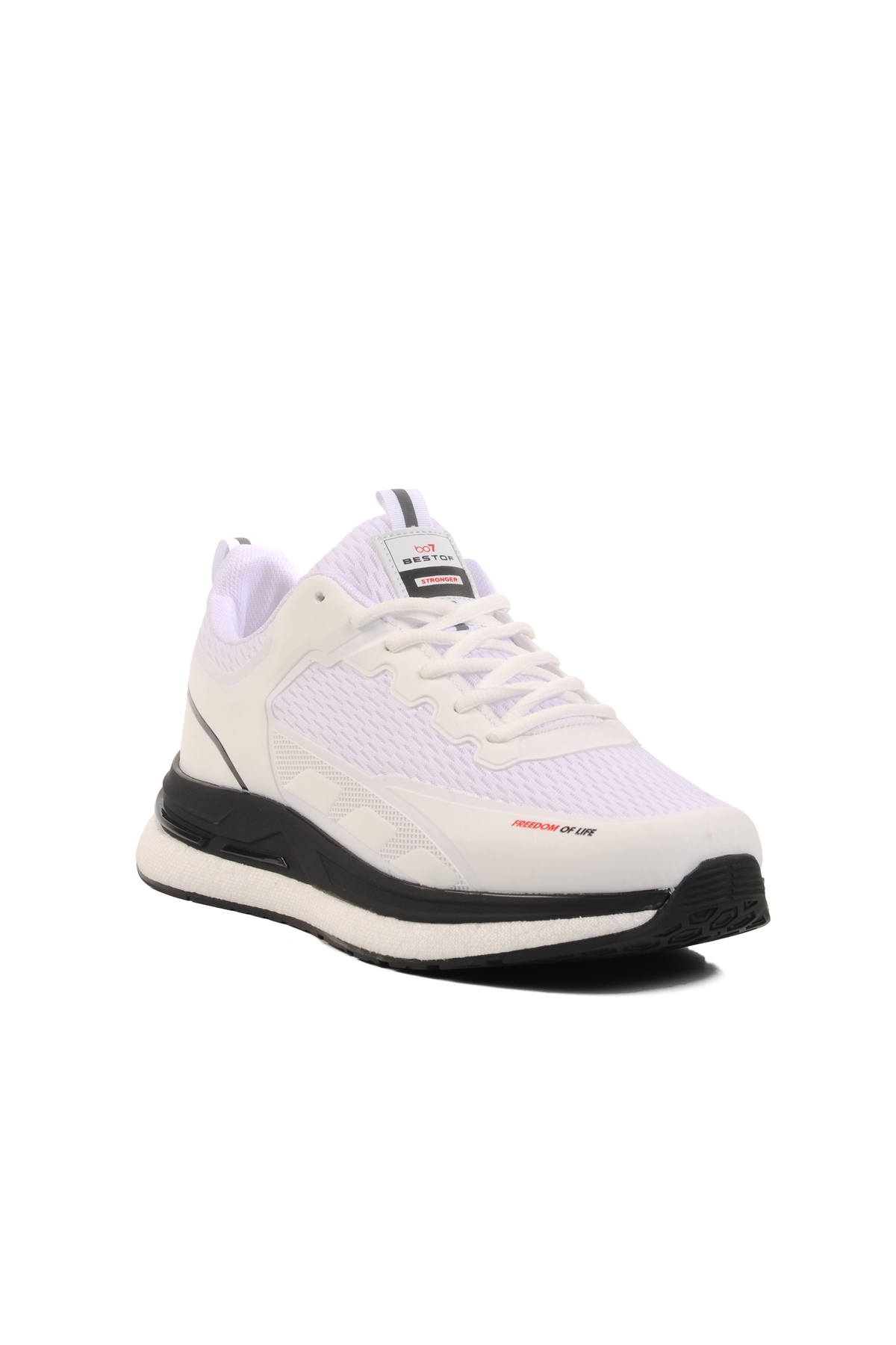 Beyaz Hafif Fileli Erkek Spor Ayakkabı BST-644 M - Görsel 4