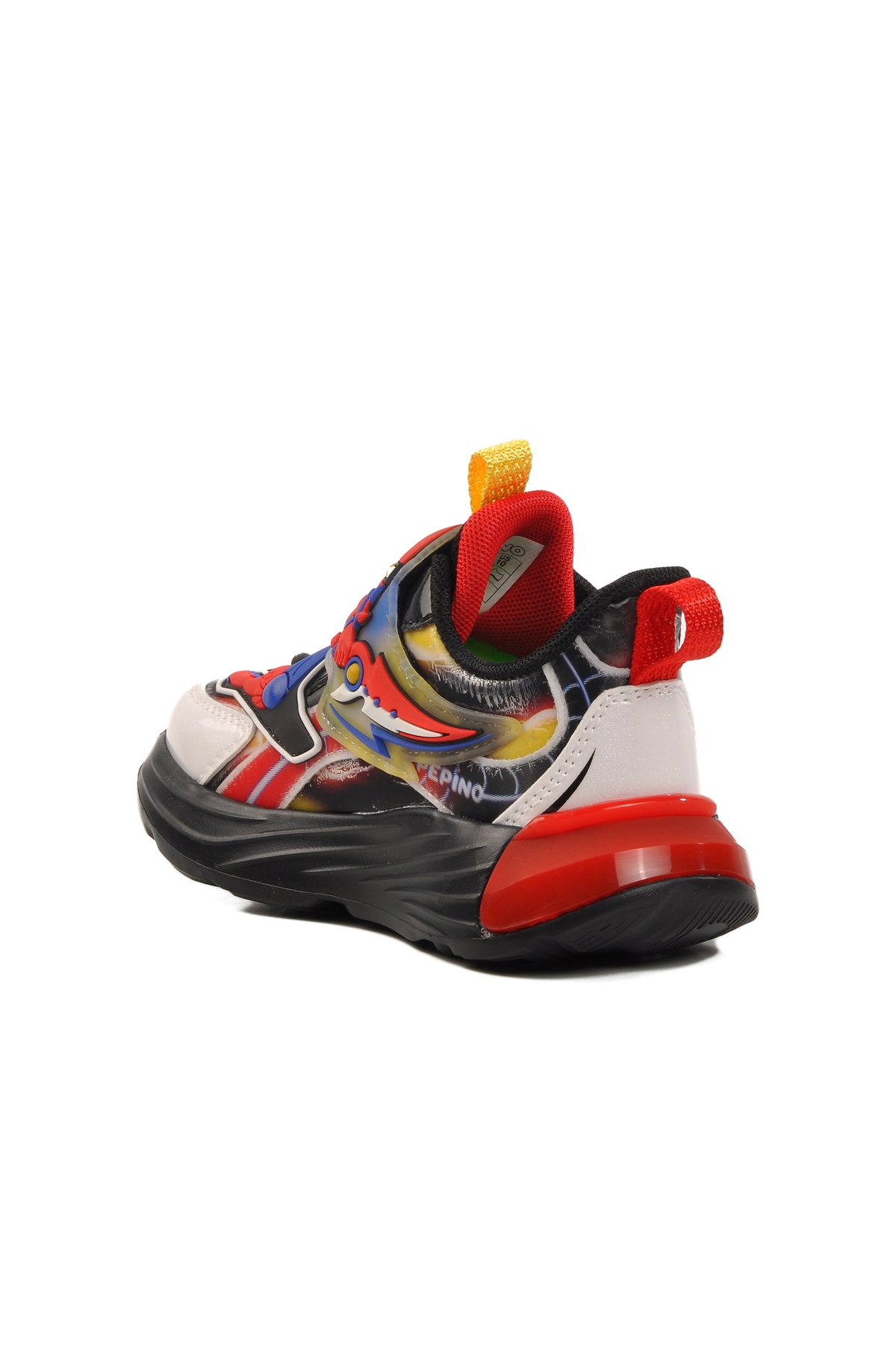 Siyah Kırmızı Cırtlı Unisex Çocuk Spor Ayakkabı 1943 P - Görsel 5