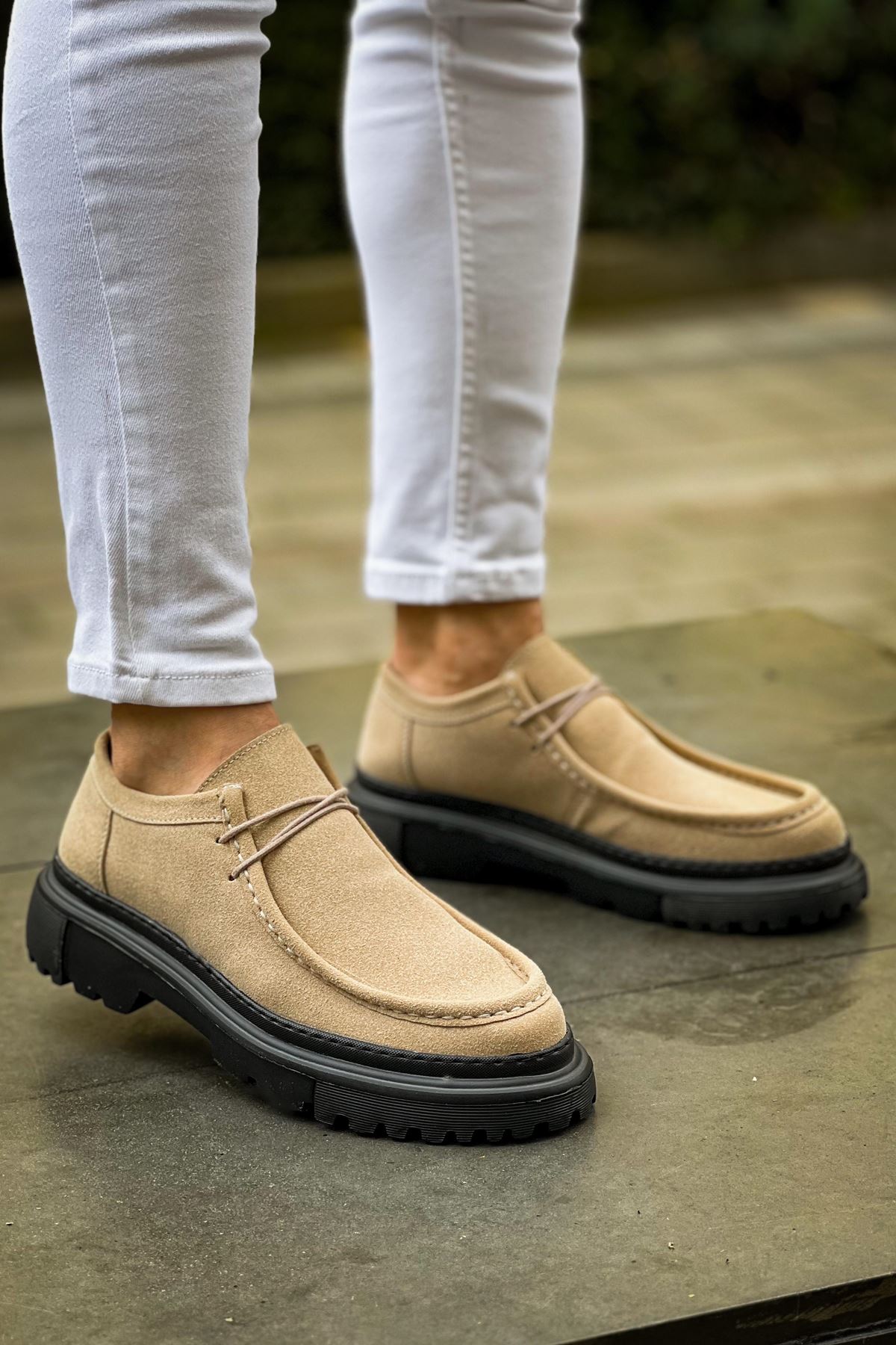 Bağcıklı Erkek Günlük Ayakkabı Bej - Görsel 2