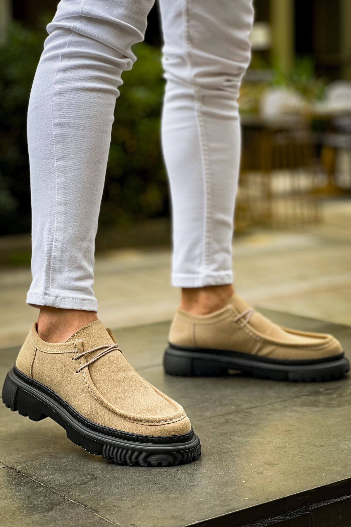 Bağcıklı Erkek Günlük Ayakkabı Bej - Görsel 5