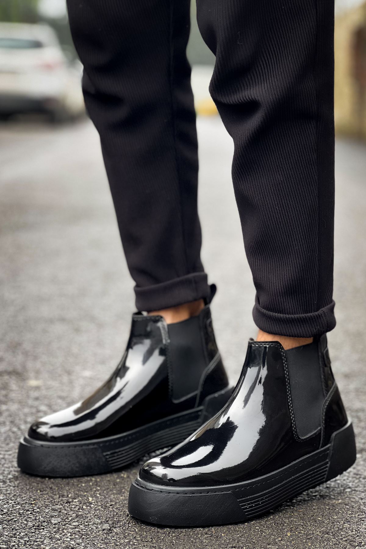 Lastikli Erkek Chelsea Bot Siyah - Görsel 3