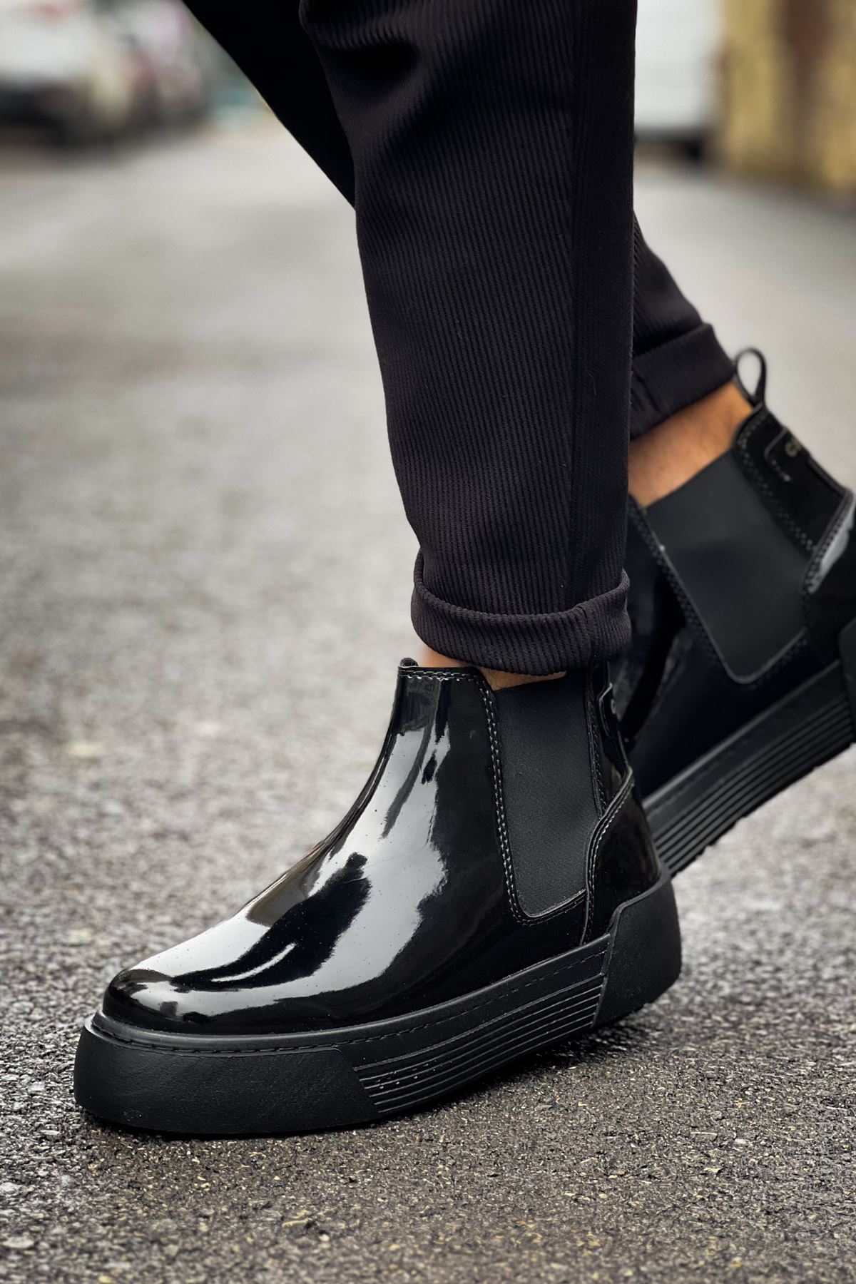 Lastikli Erkek Chelsea Bot Siyah - Görsel 4