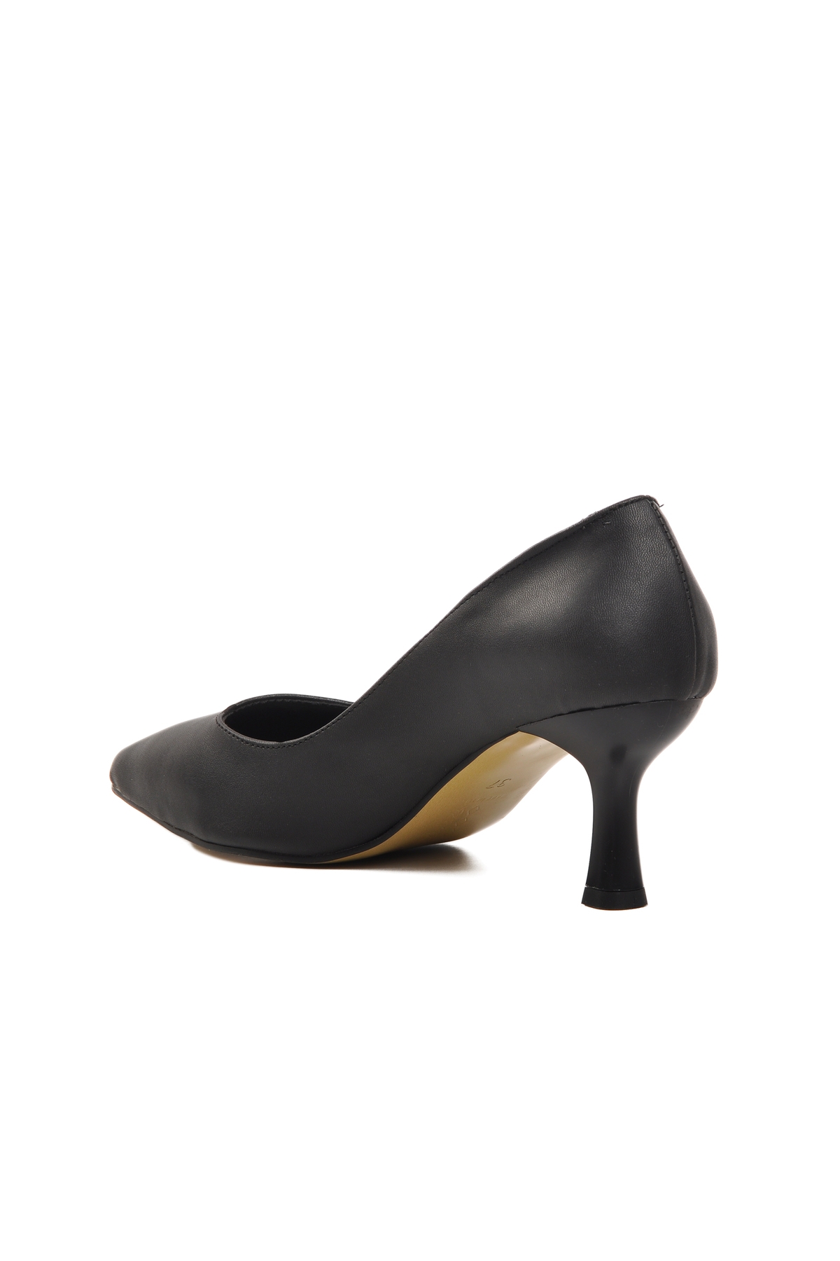 Aspor Siyah Cilt Kadın Topuklu Stiletto Ayakkabı - Görsel 5