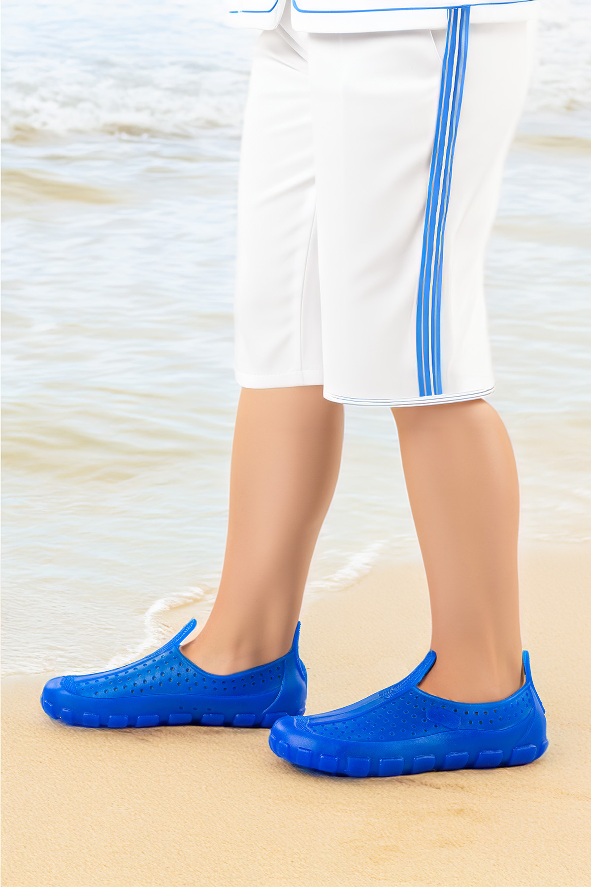 Elin Günlük Deniz Havuz Erkek Çocuk Plaj Ayakkabısı Mavi - Görsel 3