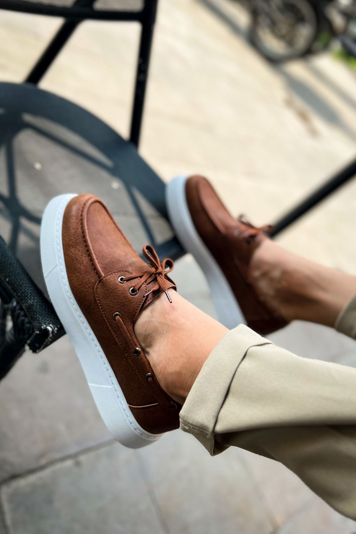 Bağcıklı Erkek Günlük Ayakkabı Taba - Görsel 5