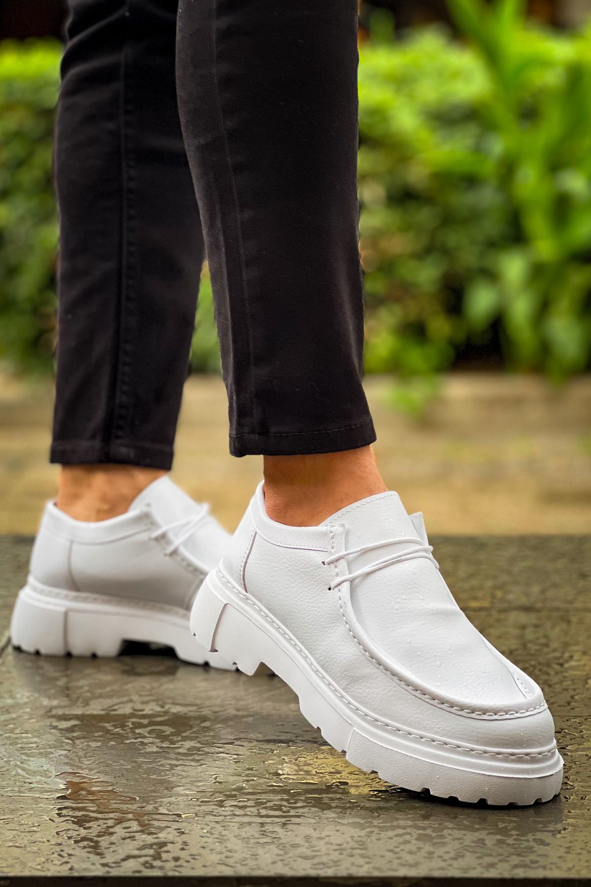Bağcıklı Erkek Günlük Ayakkabı Beyaz - Görsel 2