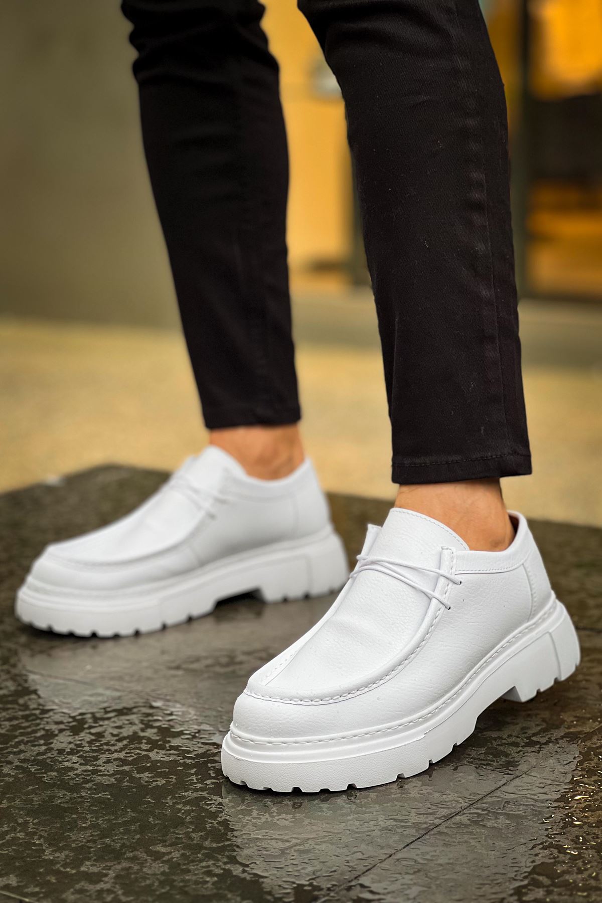 Bağcıklı Erkek Günlük Ayakkabı Beyaz - Görsel 3