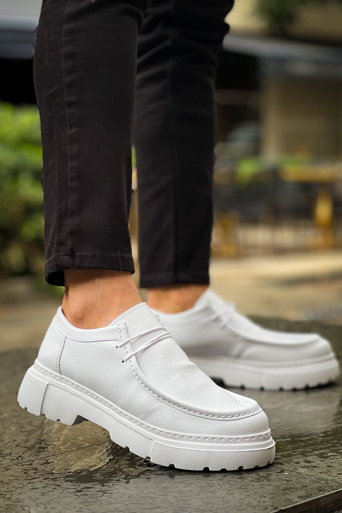 Bağcıklı Erkek Günlük Ayakkabı Beyaz - Görsel 5