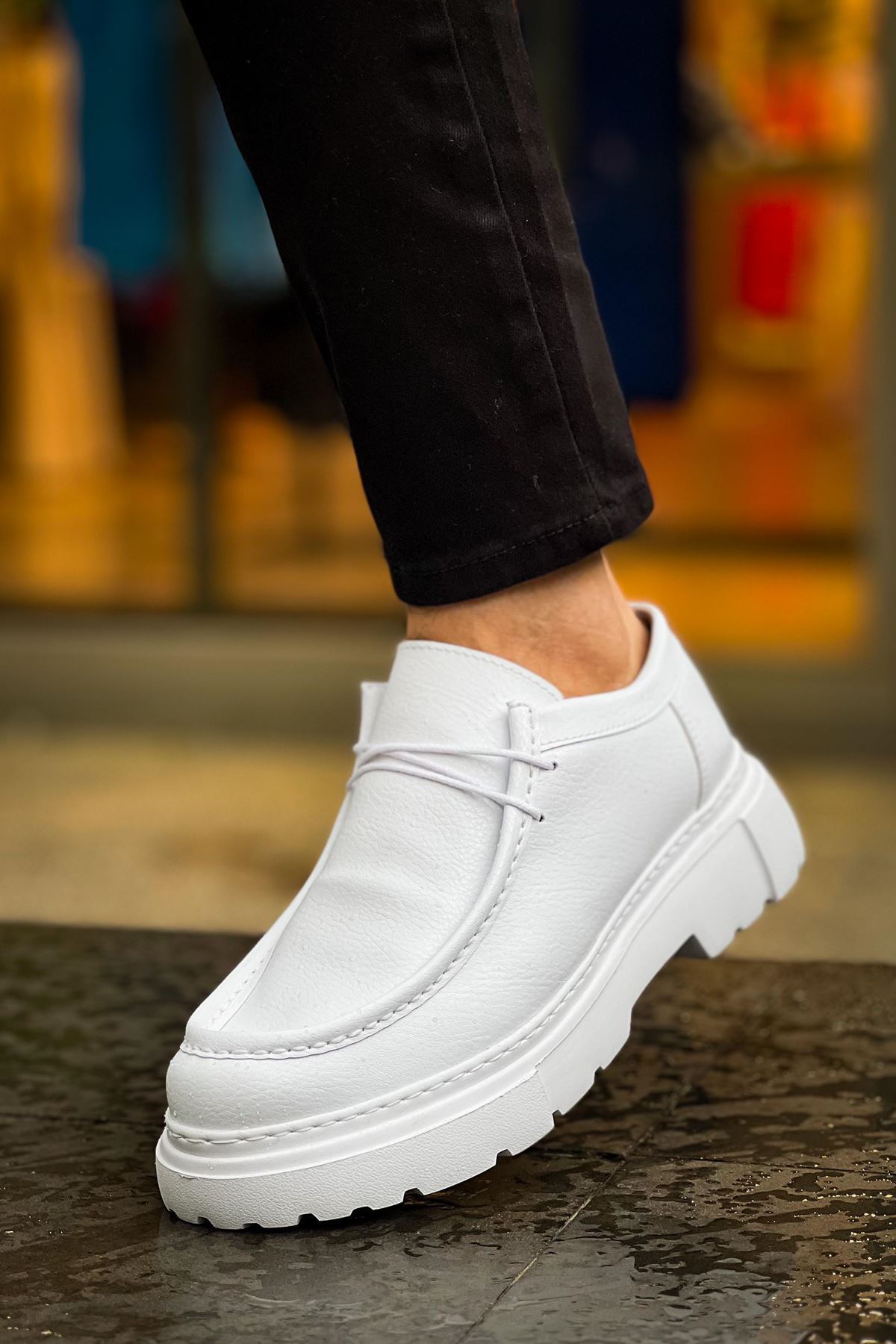 Bağcıklı Erkek Günlük Ayakkabı Beyaz - Görsel 6