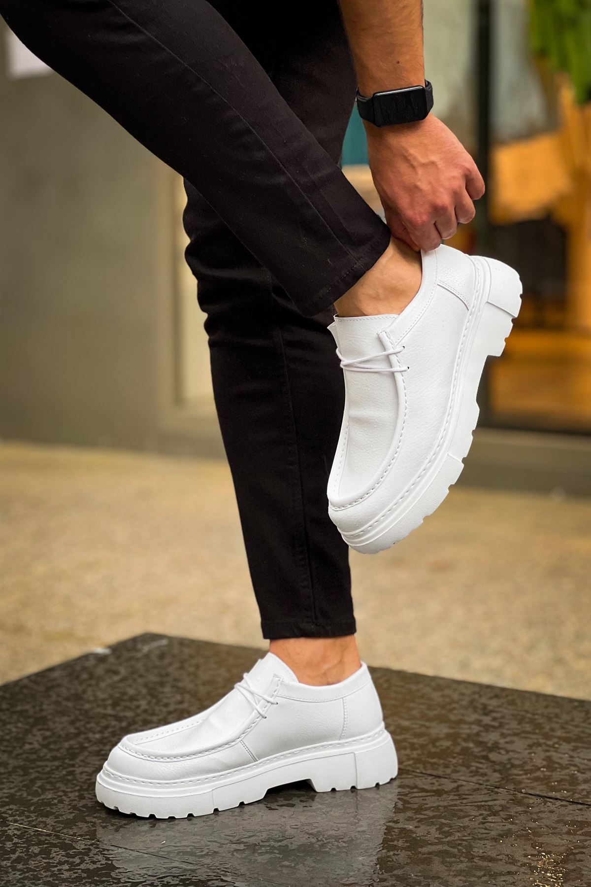 Bağcıklı Erkek Günlük Ayakkabı Beyaz - Görsel 7