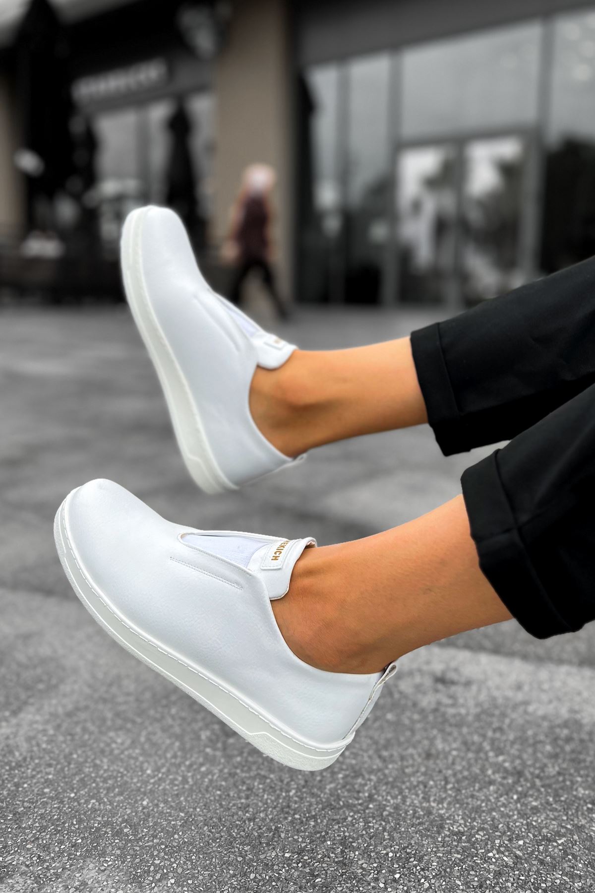 Düz Erkek Günlük Ayakkabı Beyaz - Görsel 6