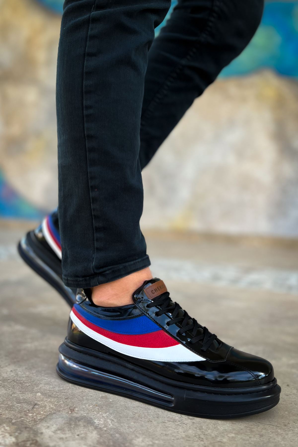 Bağcıklı Balon Taban Erkek Günlük Ayakkabı Siyah - Görsel 2