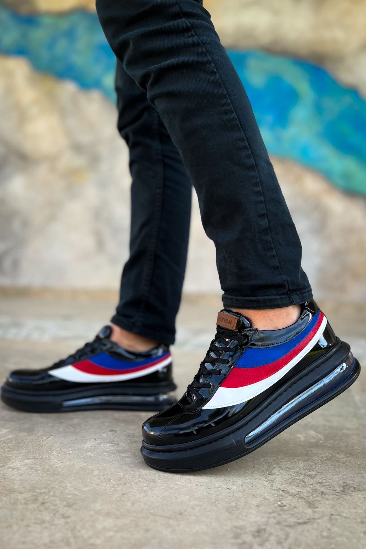 Bağcıklı Balon Taban Erkek Günlük Ayakkabı Siyah - Görsel 4