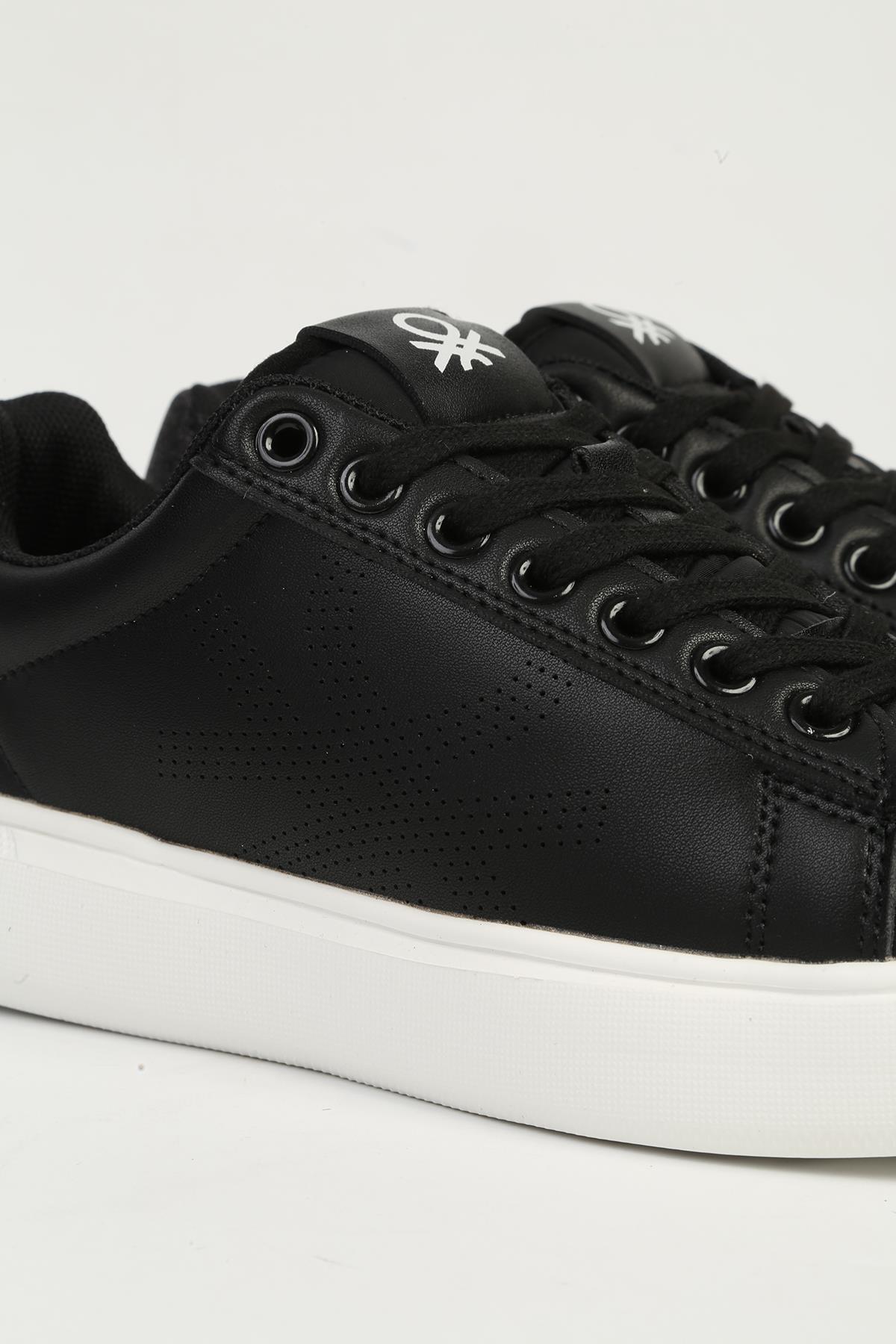 Siyah Beyaz Kadın Spor Ayakkabı BNI-11567 - Görsel 5