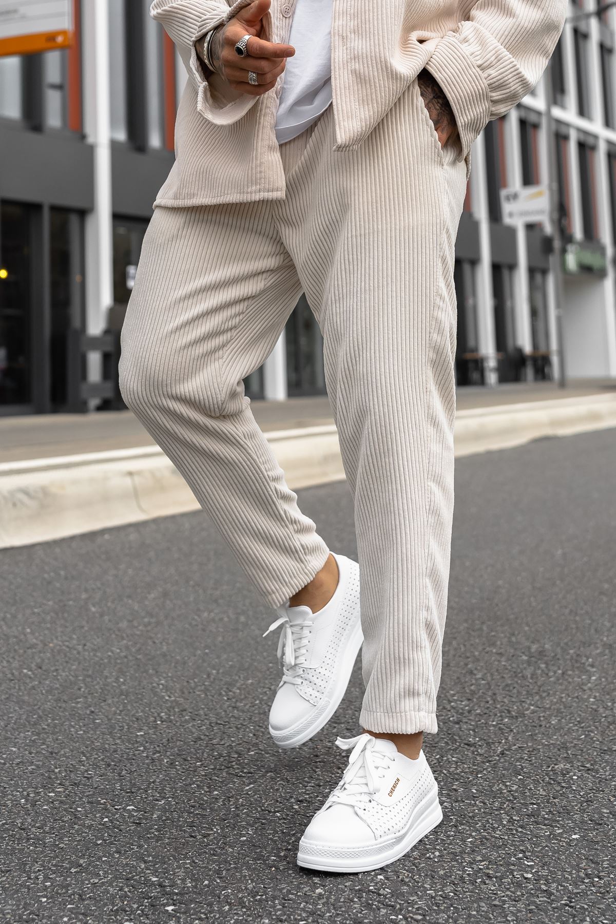 Bağcıklı Erkek Günlük Ayakkabı Beyaz - Görsel 4