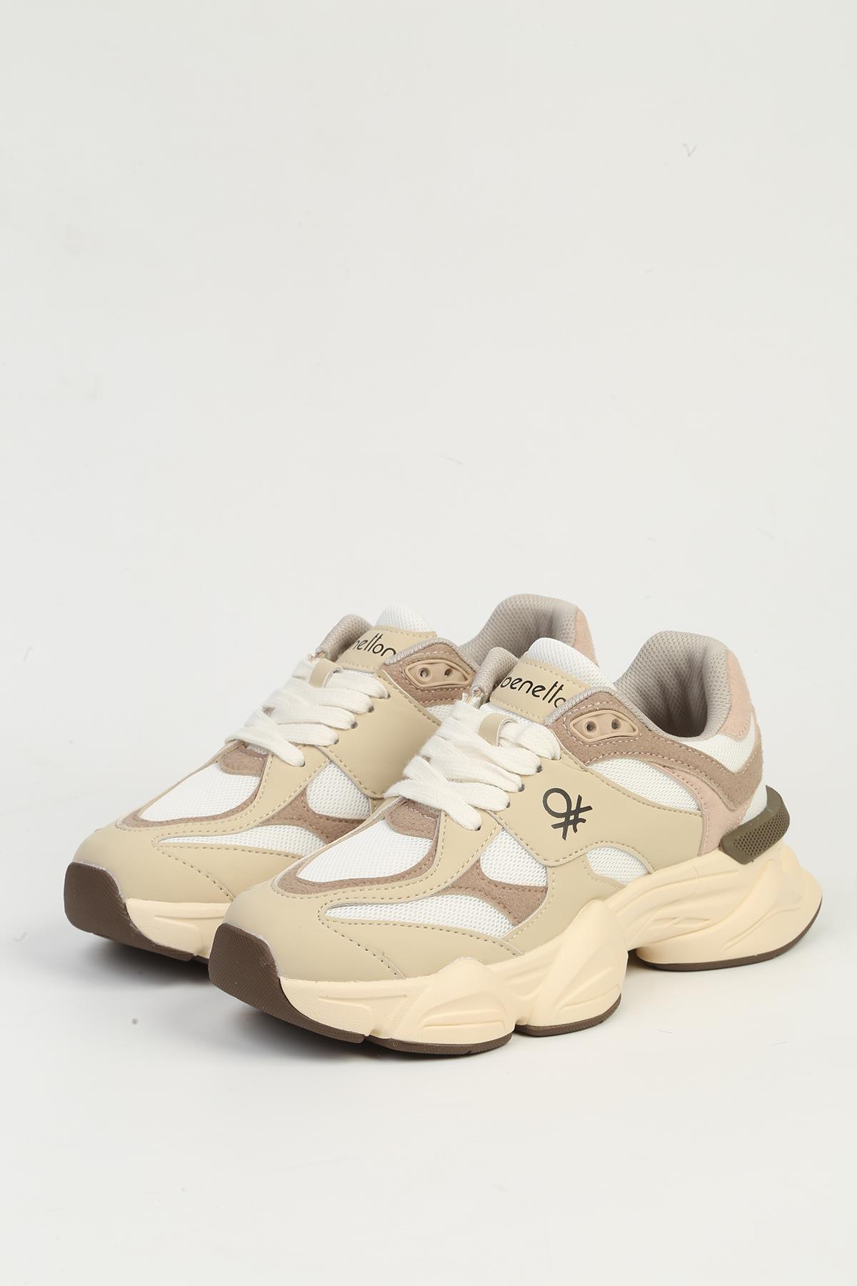 Bej Kadın Spor Ayakkabı BNI-11566 - Görsel 5