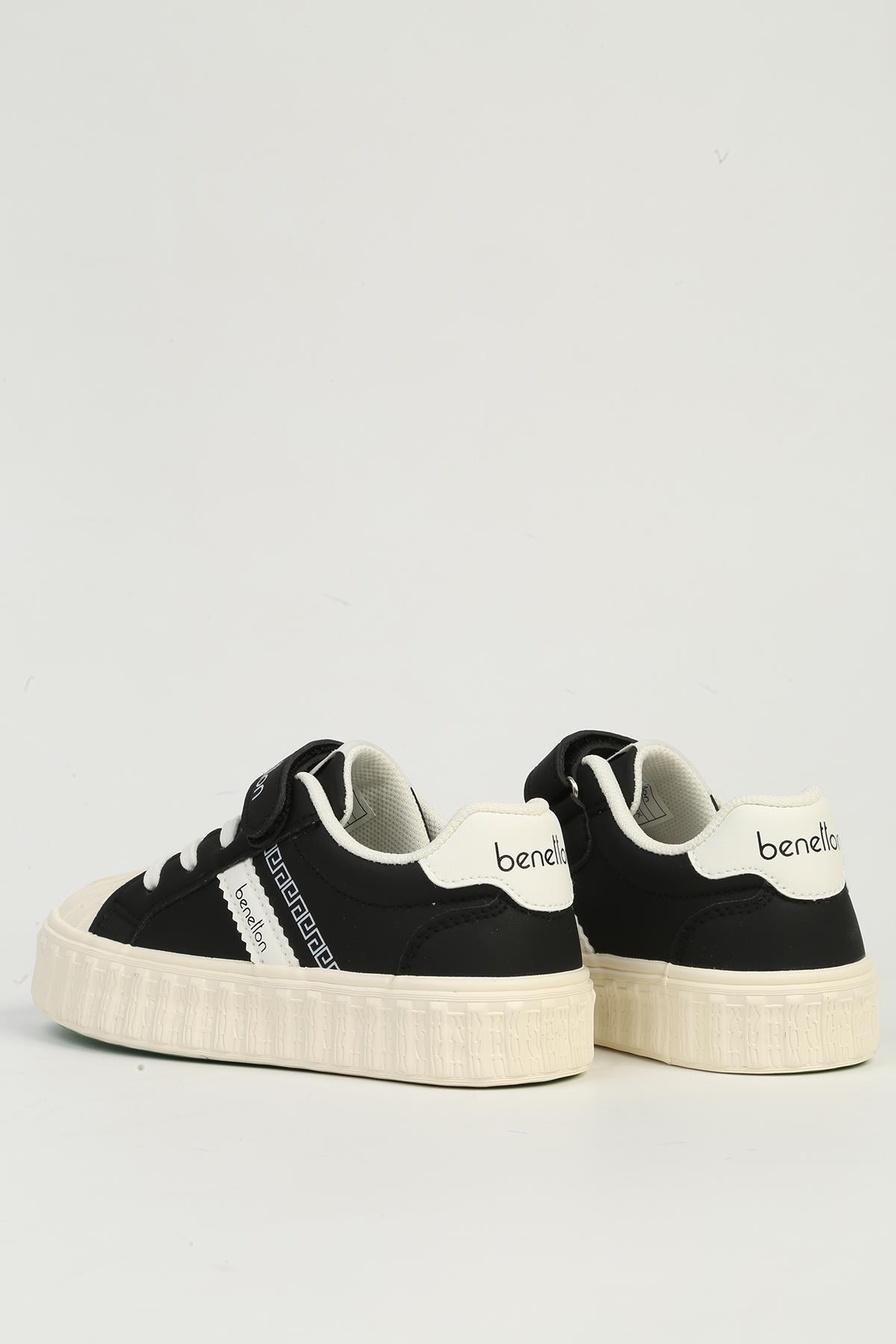 Siyah Beyaz Çocuk Spor Ayakkabı BNI-11558 - Görsel 4