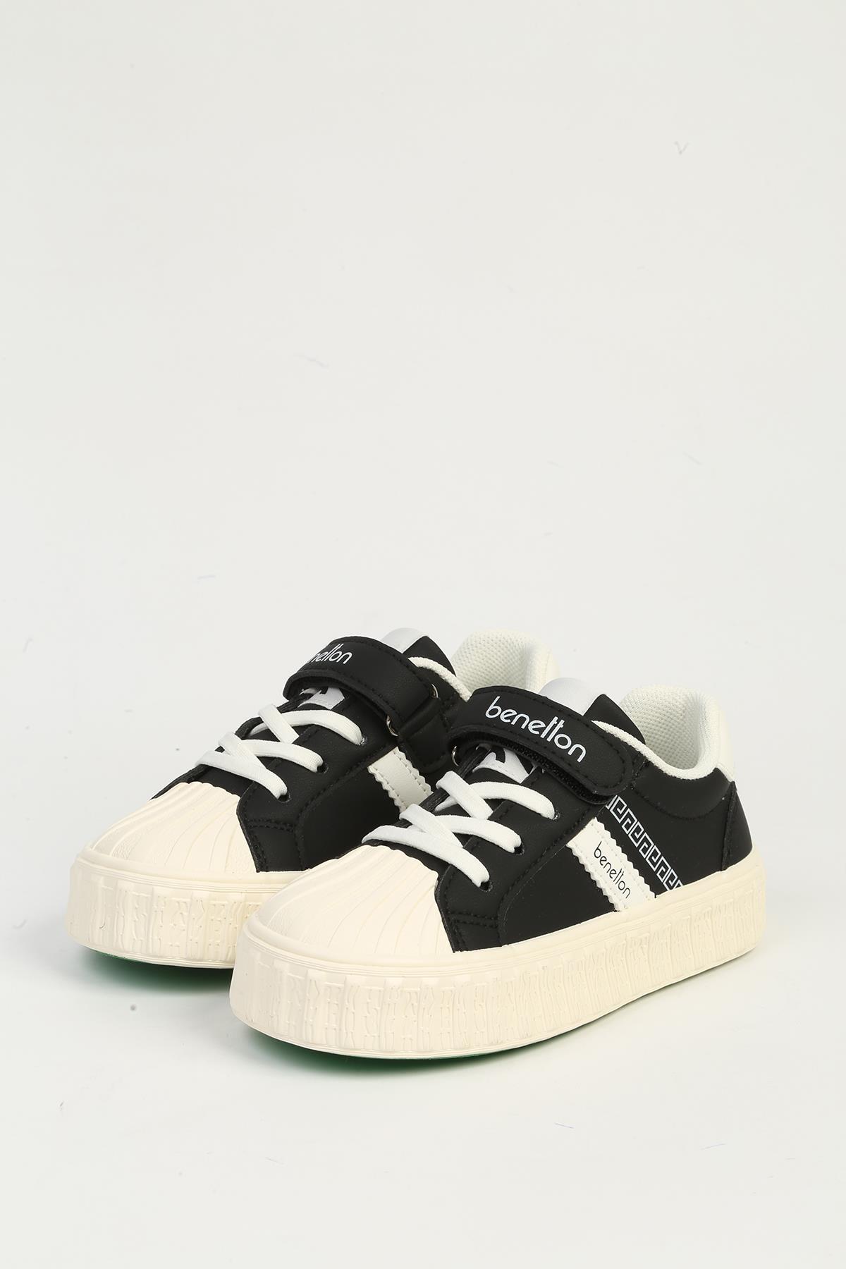 Siyah Beyaz Çocuk Spor Ayakkabı BNI-11558 - Görsel 5