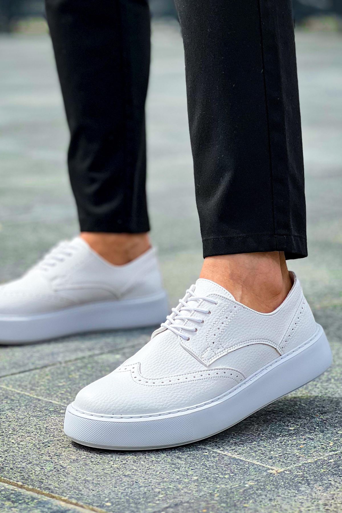 Bağcıklı Erkek Günlük Ayakkabı Beyaz - Görsel 5