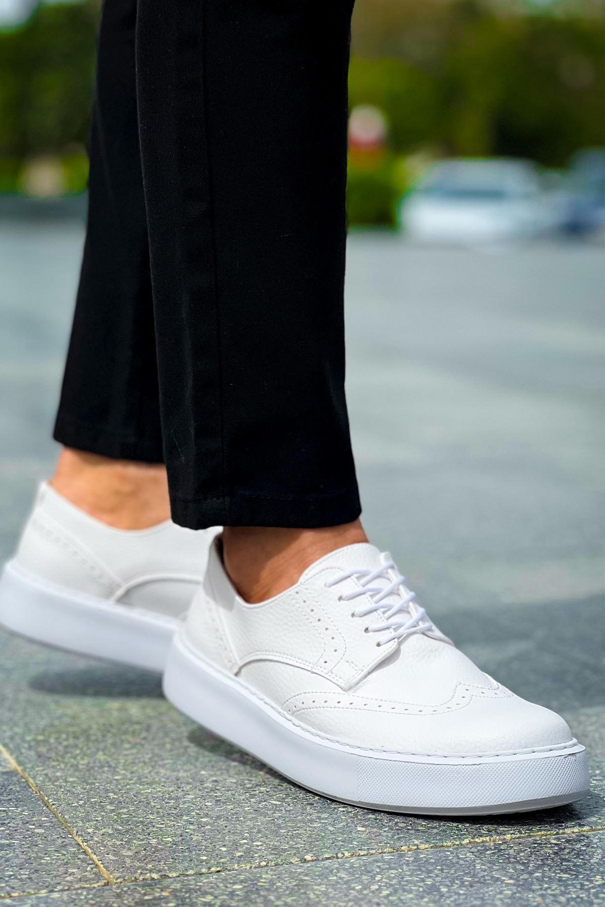 Bağcıklı Erkek Günlük Ayakkabı Beyaz - Görsel 6