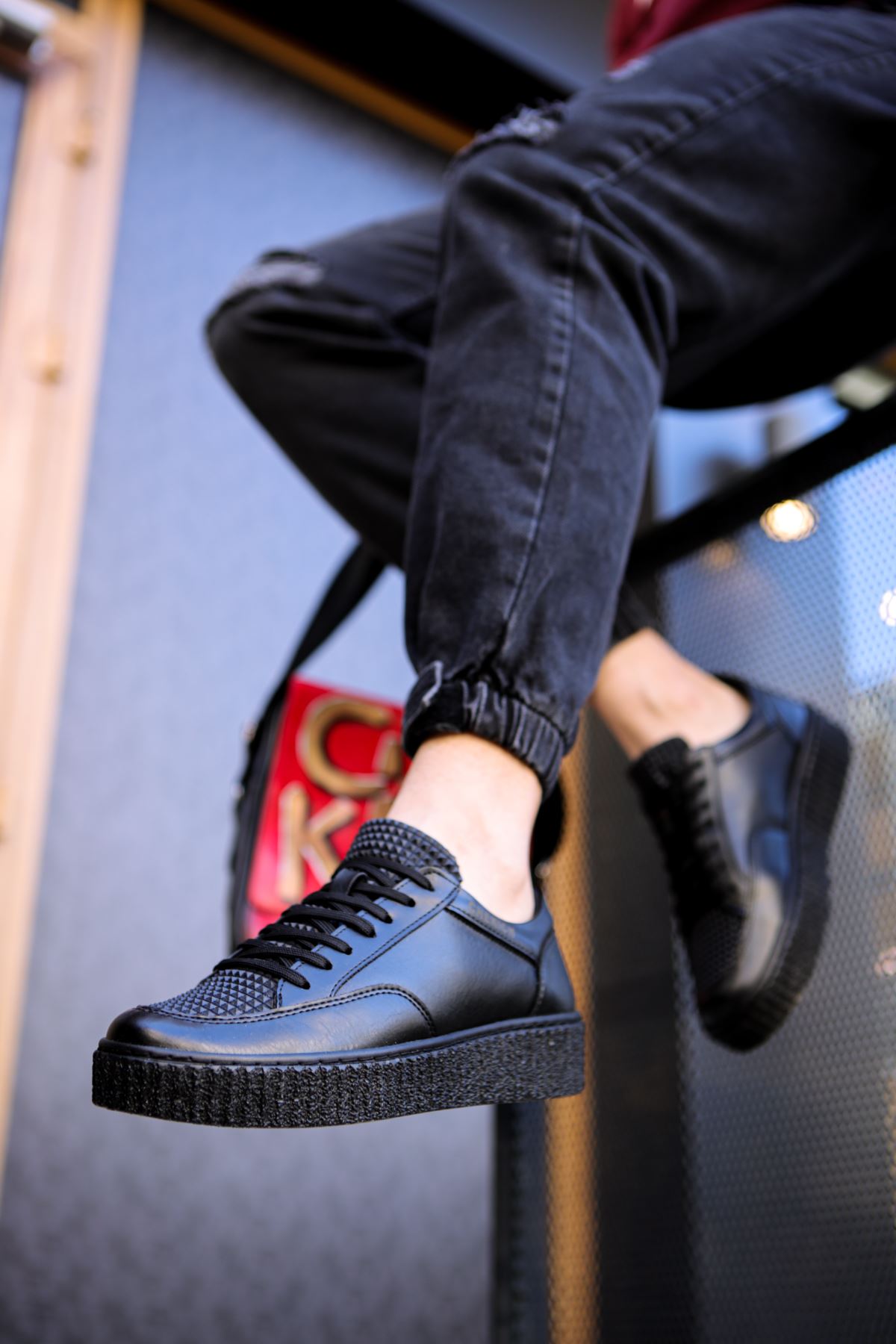 Bağcıklı Erkek Günlük Ayakkabı Siyah - Görsel 5