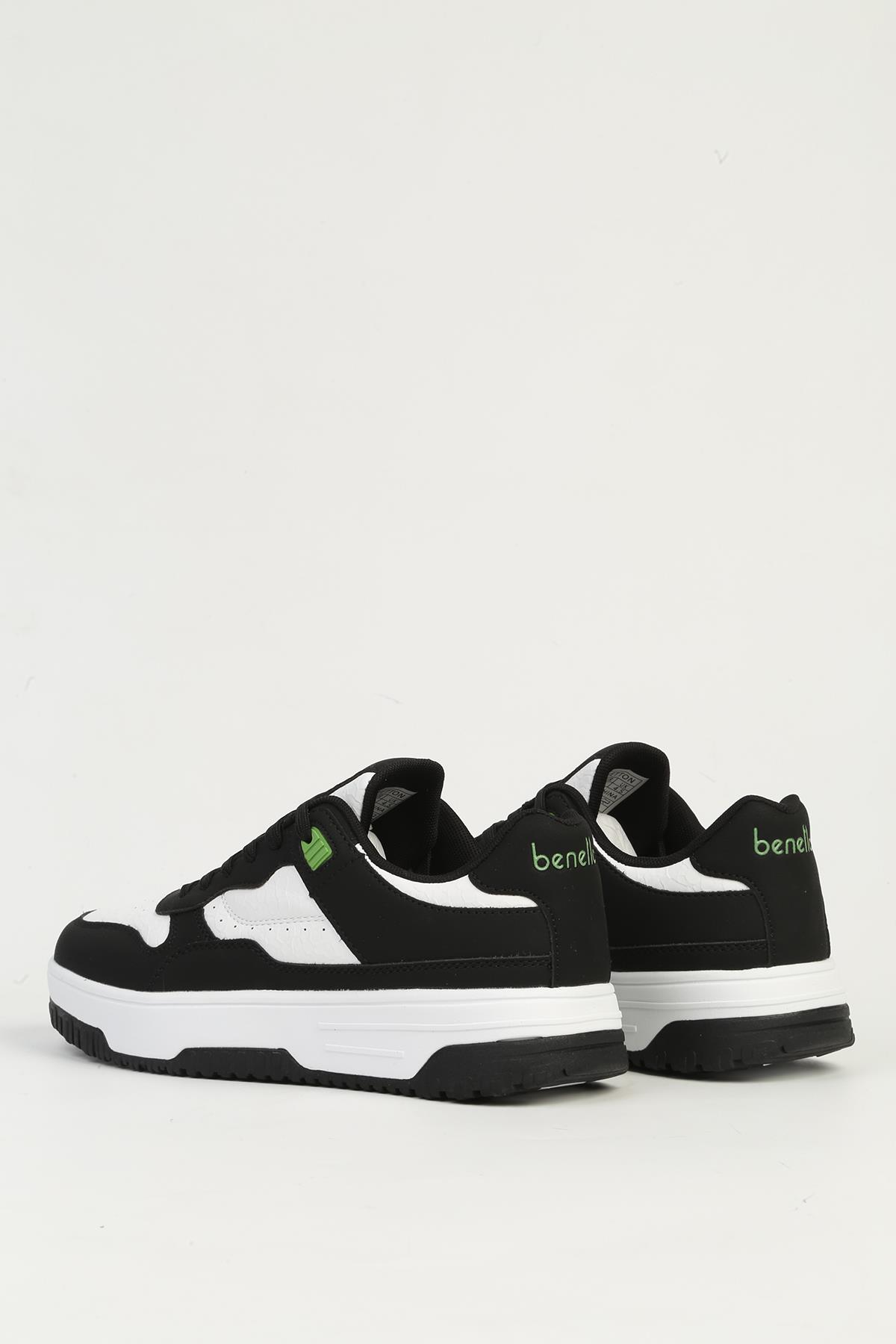 Beyaz Siyah Kadın Spor Ayakkabı İTHAL BNI-11509 - Görsel 4