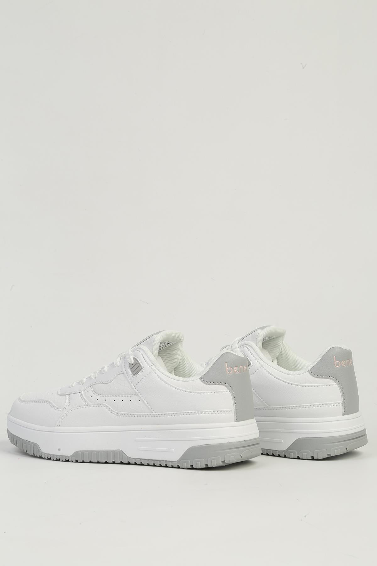 Beyaz Kadın Spor Ayakkabı İTHAL BNI-11509 - Görsel 4