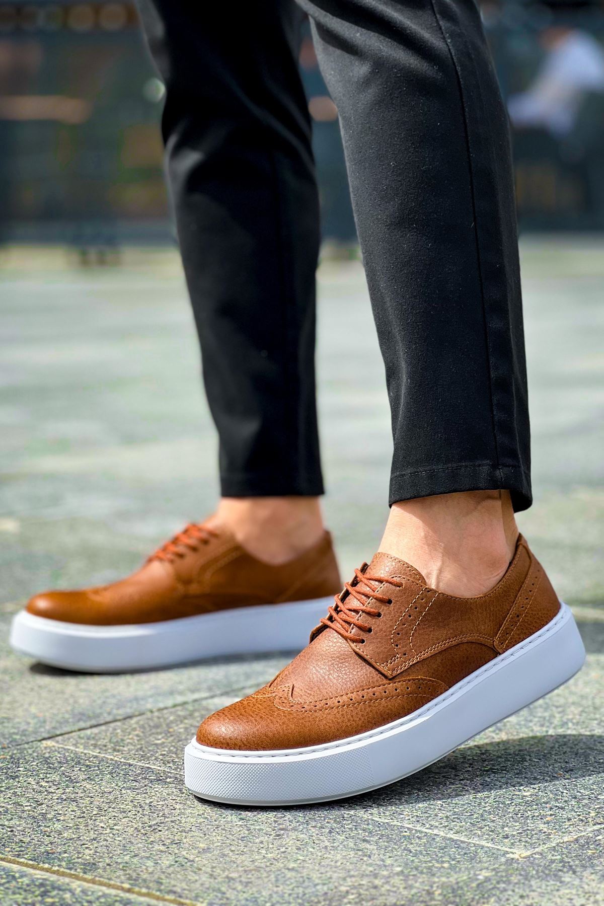 Bağcıklı Erkek Günlük Ayakkabı Taba - Görsel 3
