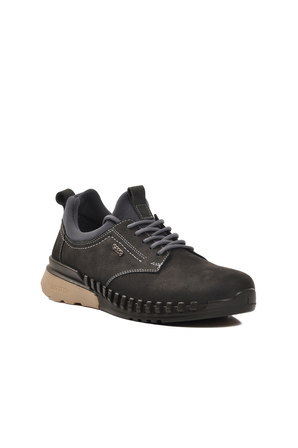 Aspor Antrasit Hakiki Deri Ortopedik Erkek Casual Ayakkabı - Görsel 4