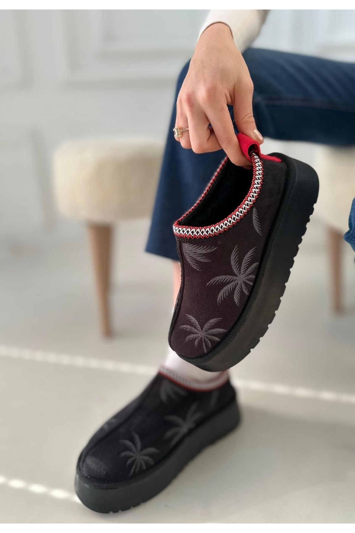 Kadın Siyah Süet Bot - Görsel 4