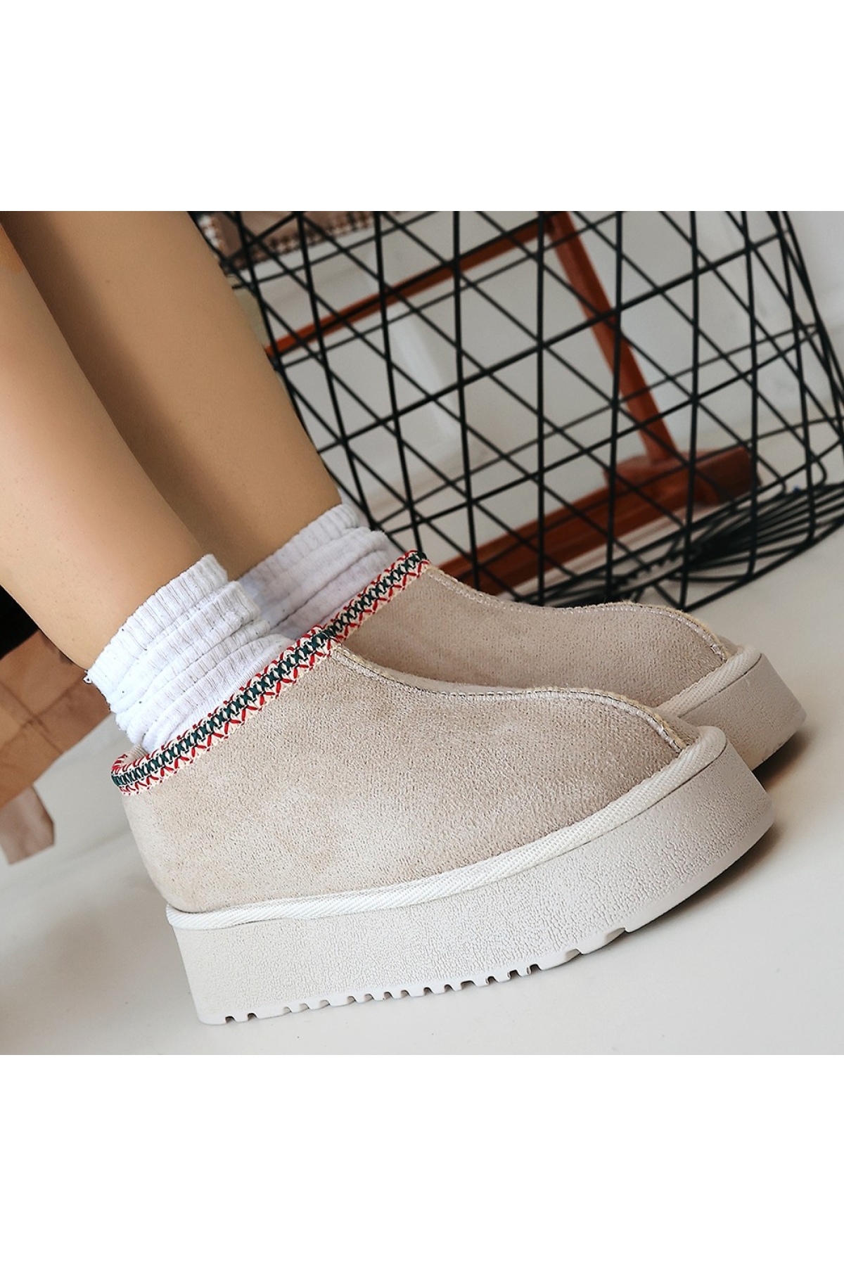 Bej Süet Kadın Bot - Görsel 5