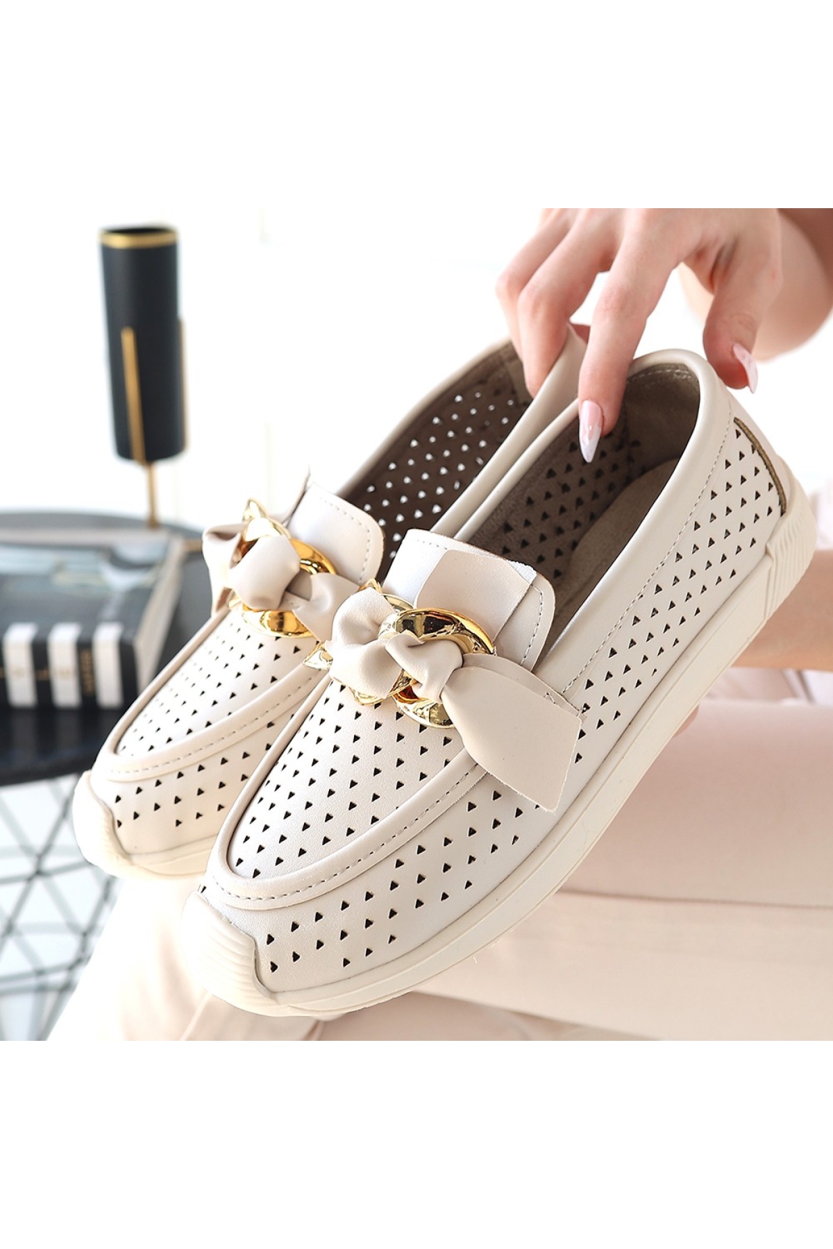 Bej Babet Kadın Ayakkabı - Görsel 5