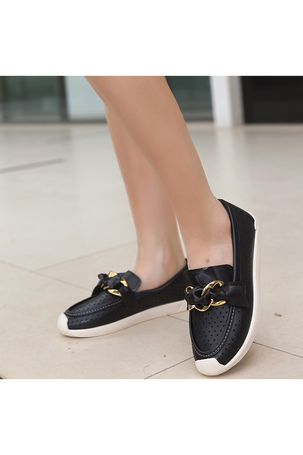 Kadın Siyah Babet Ayakkabı - Görsel 2