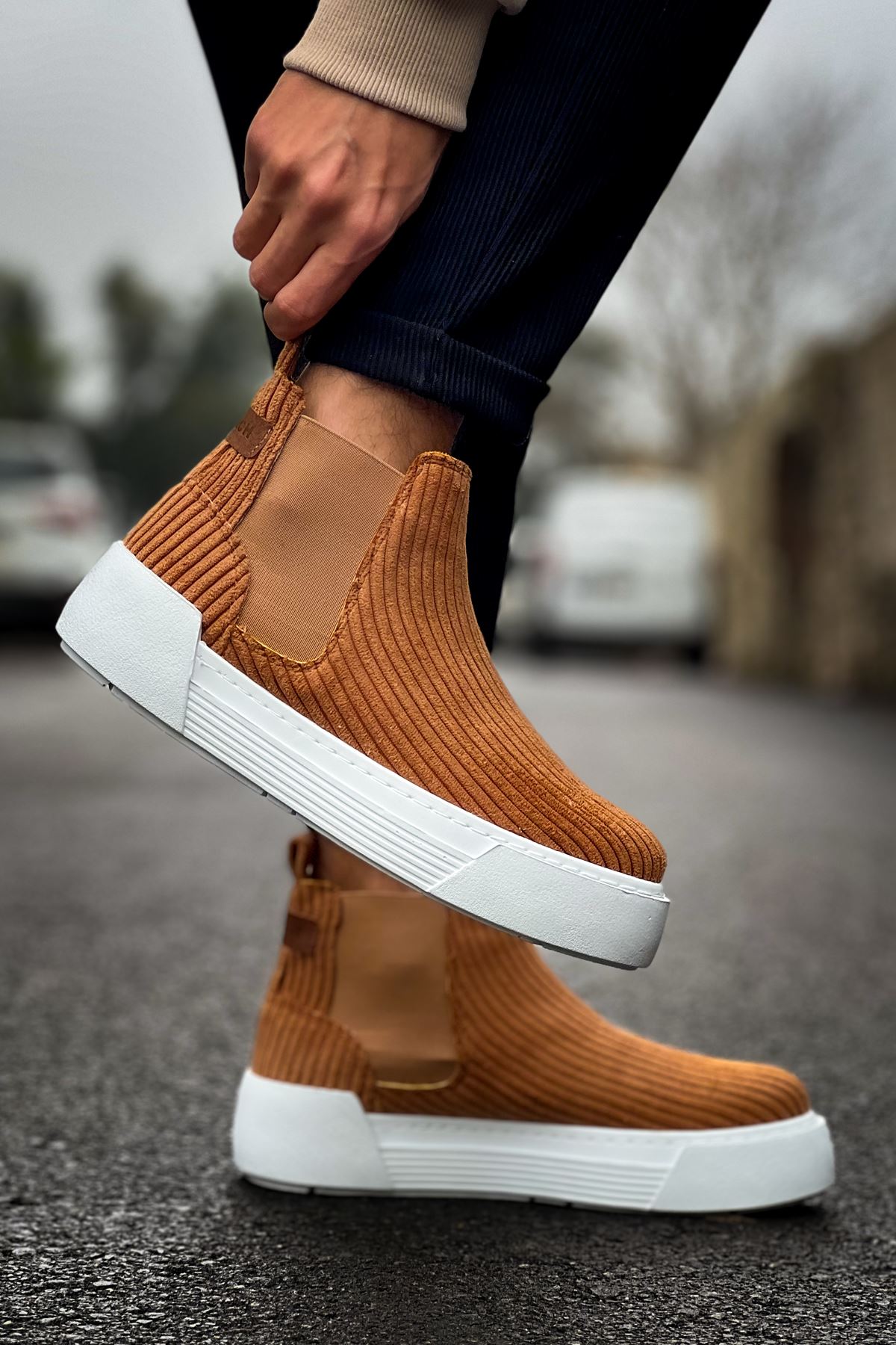 Lastikli Erkek Chelsea Bot Taba - Görsel 2