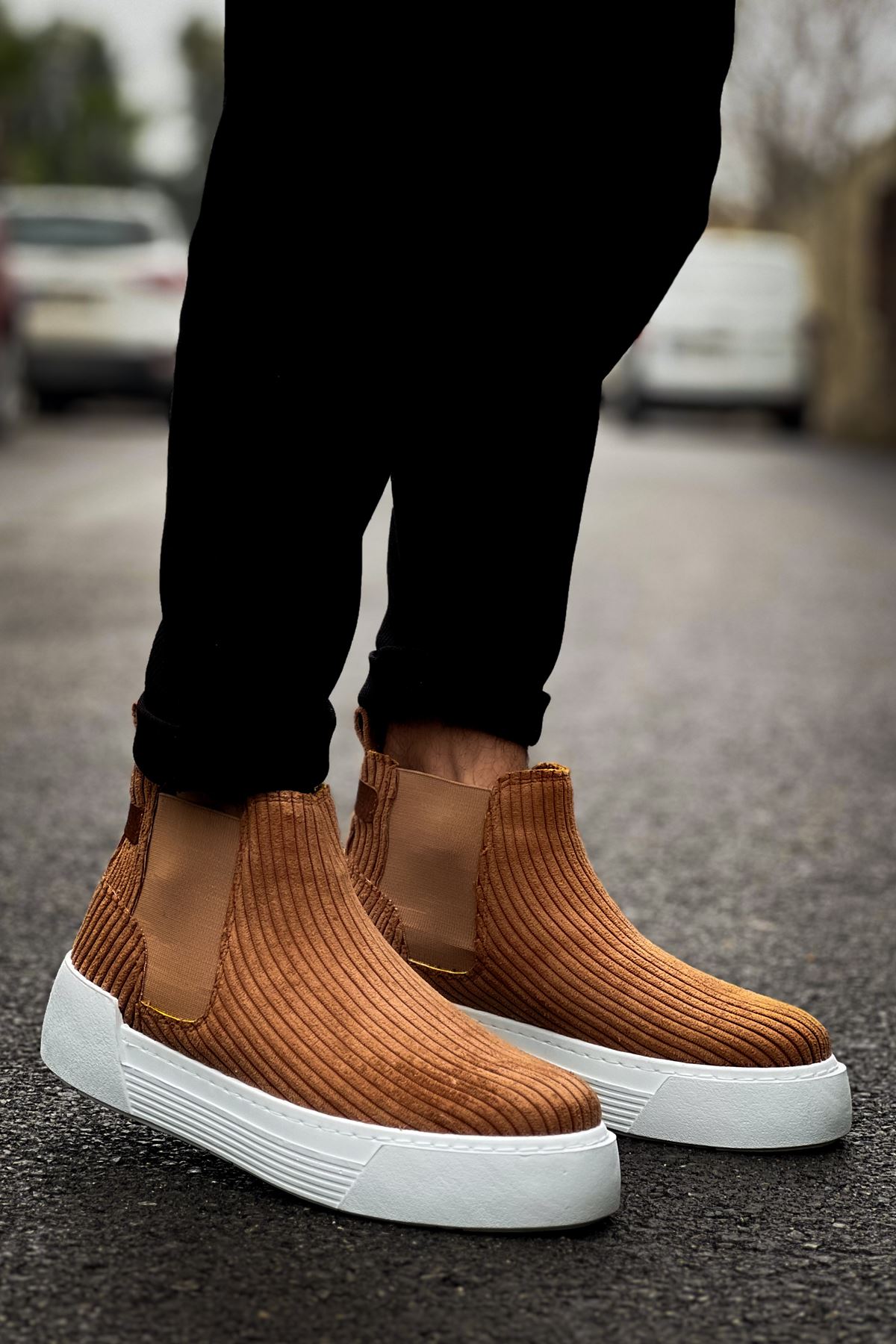 Lastikli Erkek Chelsea Bot Taba - Görsel 3