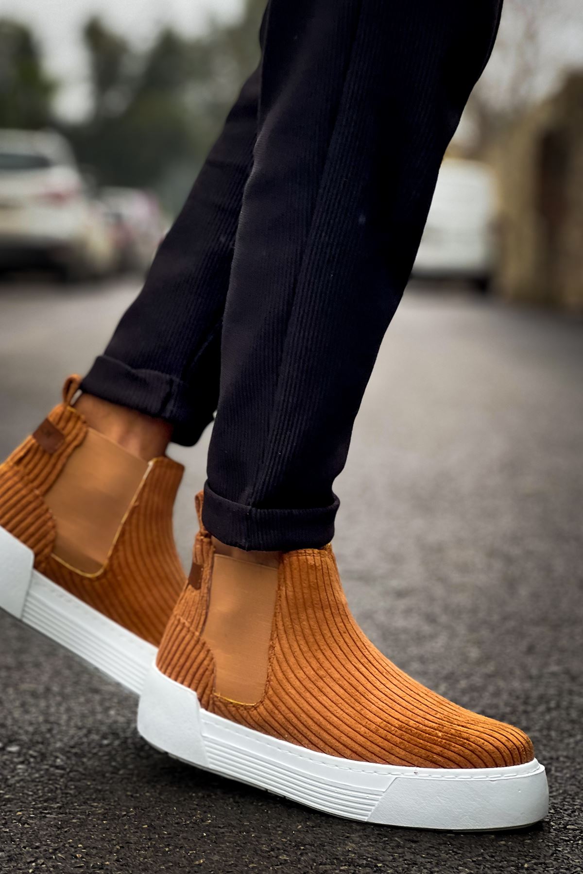 Lastikli Erkek Chelsea Bot Taba - Görsel 4