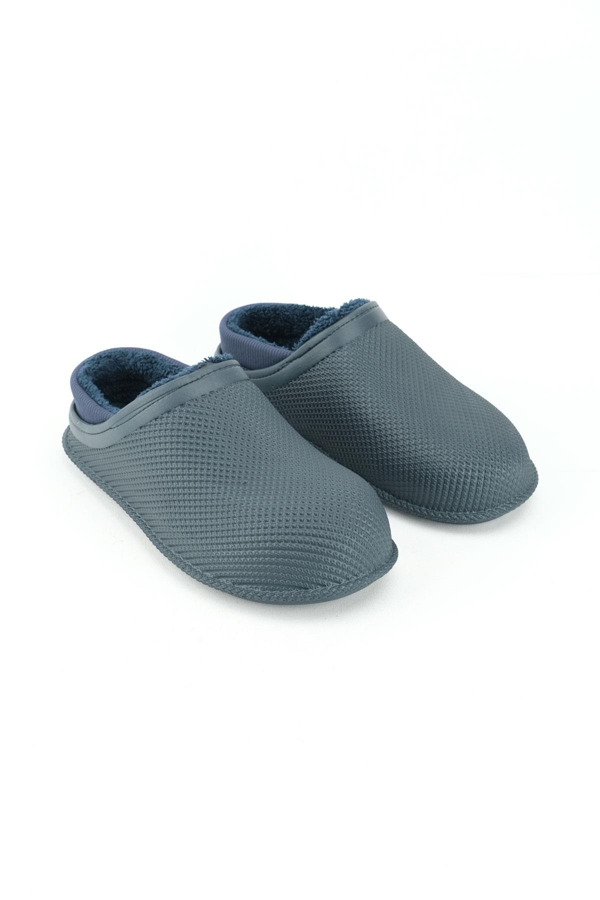 15336 Eva İçi Peluşlu Sessiz Taban Erkek Kışlık Ev Terliği - Görsel 4