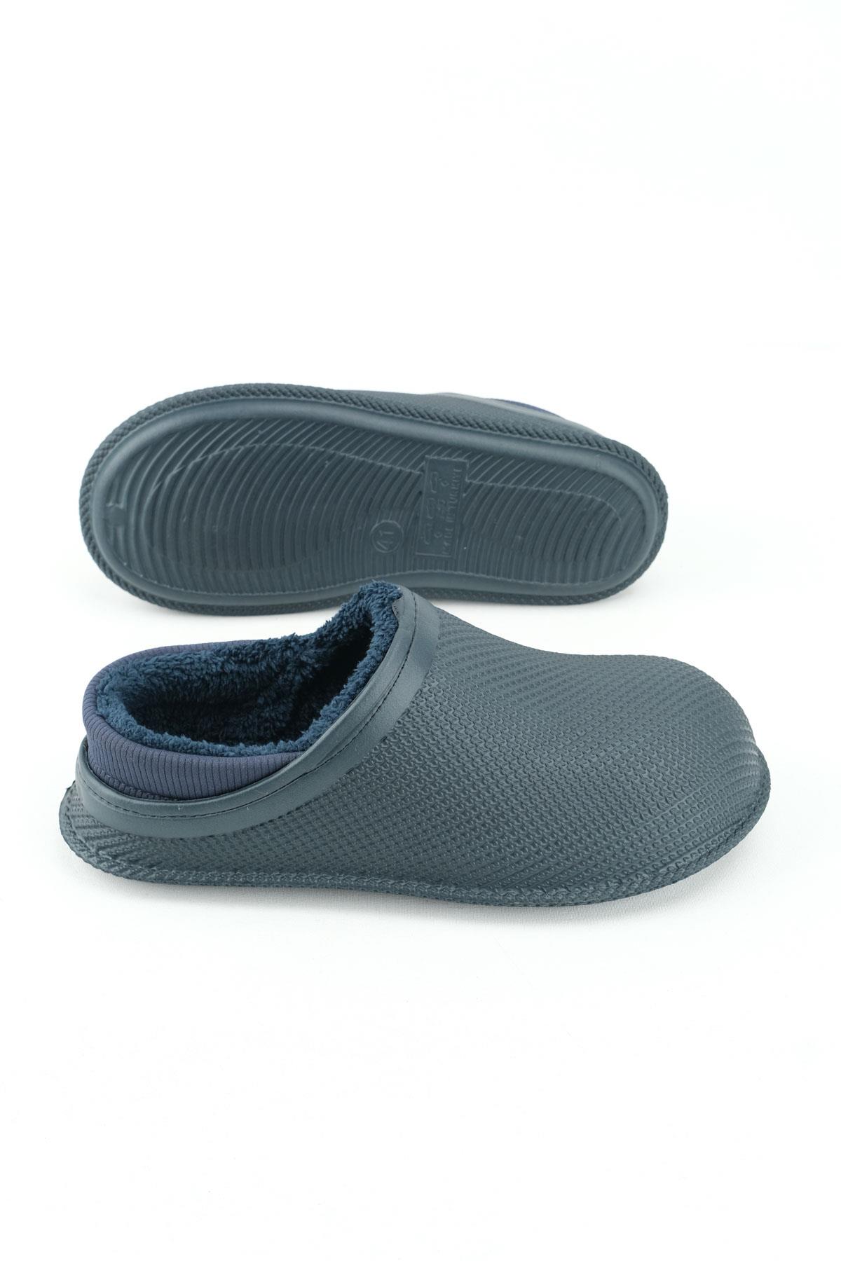 15336 Eva İçi Peluşlu Sessiz Taban Erkek Kışlık Ev Terliği - Görsel 6