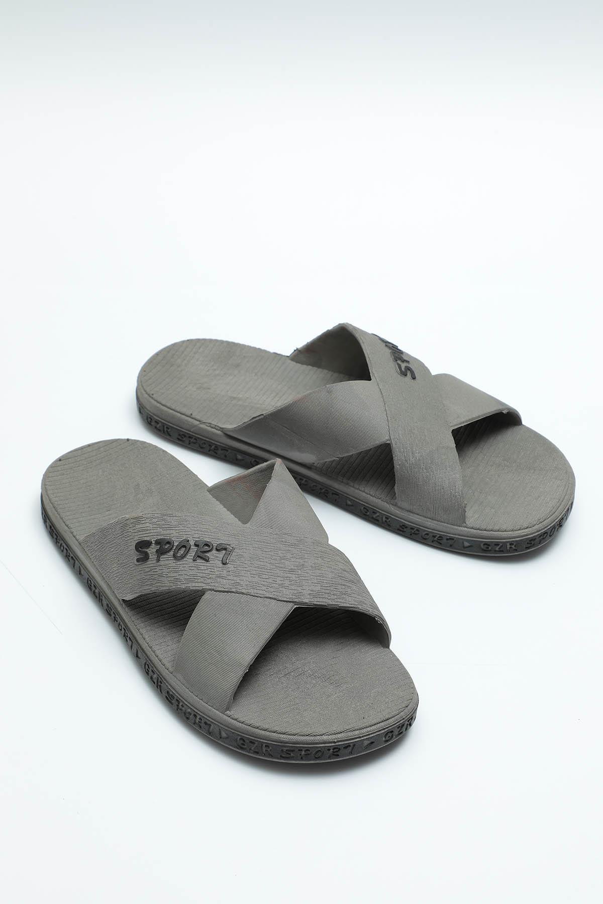 13090 Erkek Kaydırmaz Deniz Plaj Havuz Banyo Günlük Terlik - Görsel 2