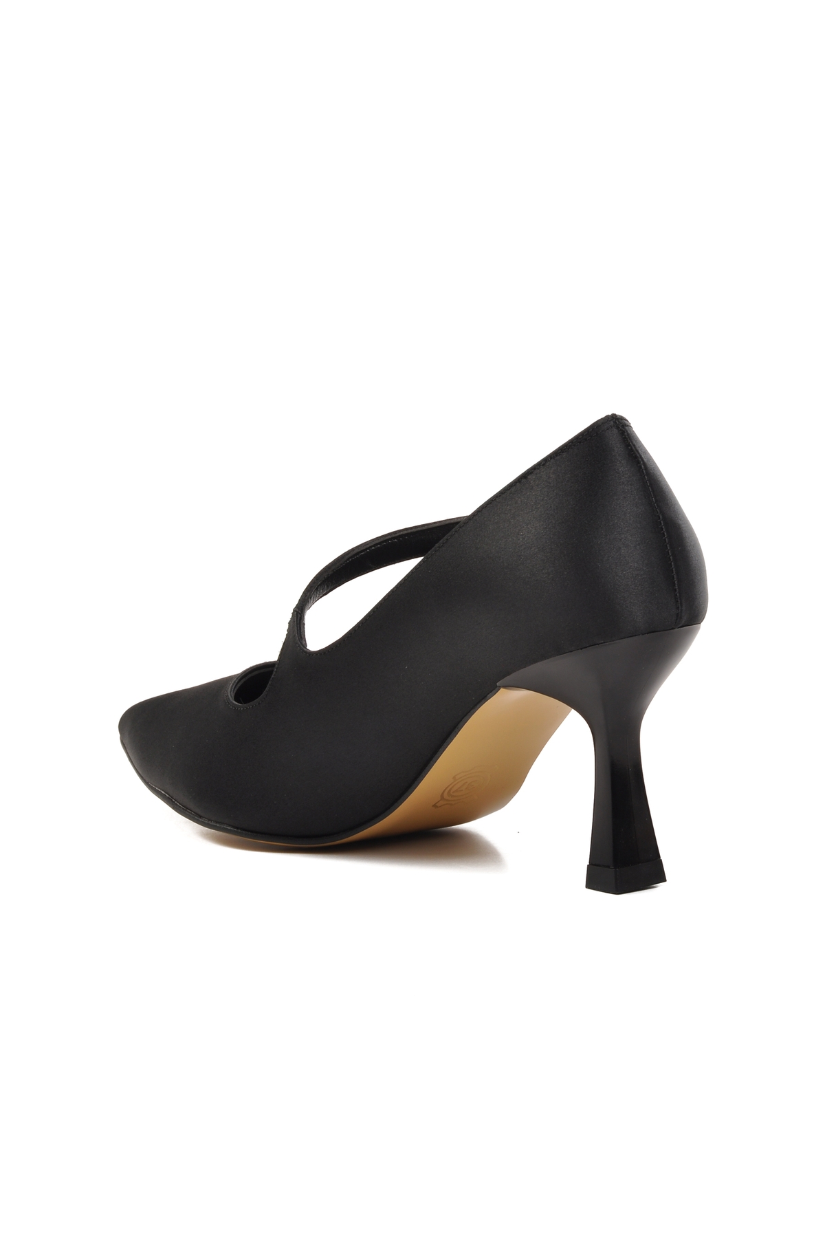 Aspor Siyah Saten Kadın Topuklu Stiletto Ayakkabı - Görsel 5