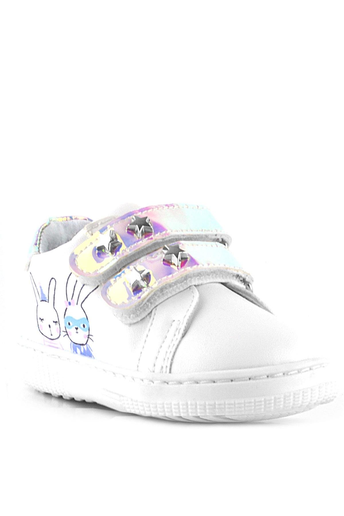 Artico Miclou Beyaz Cırtlı Yıldız Detaylı Kız Bebek Spor Ayakkabı - Görsel 2
