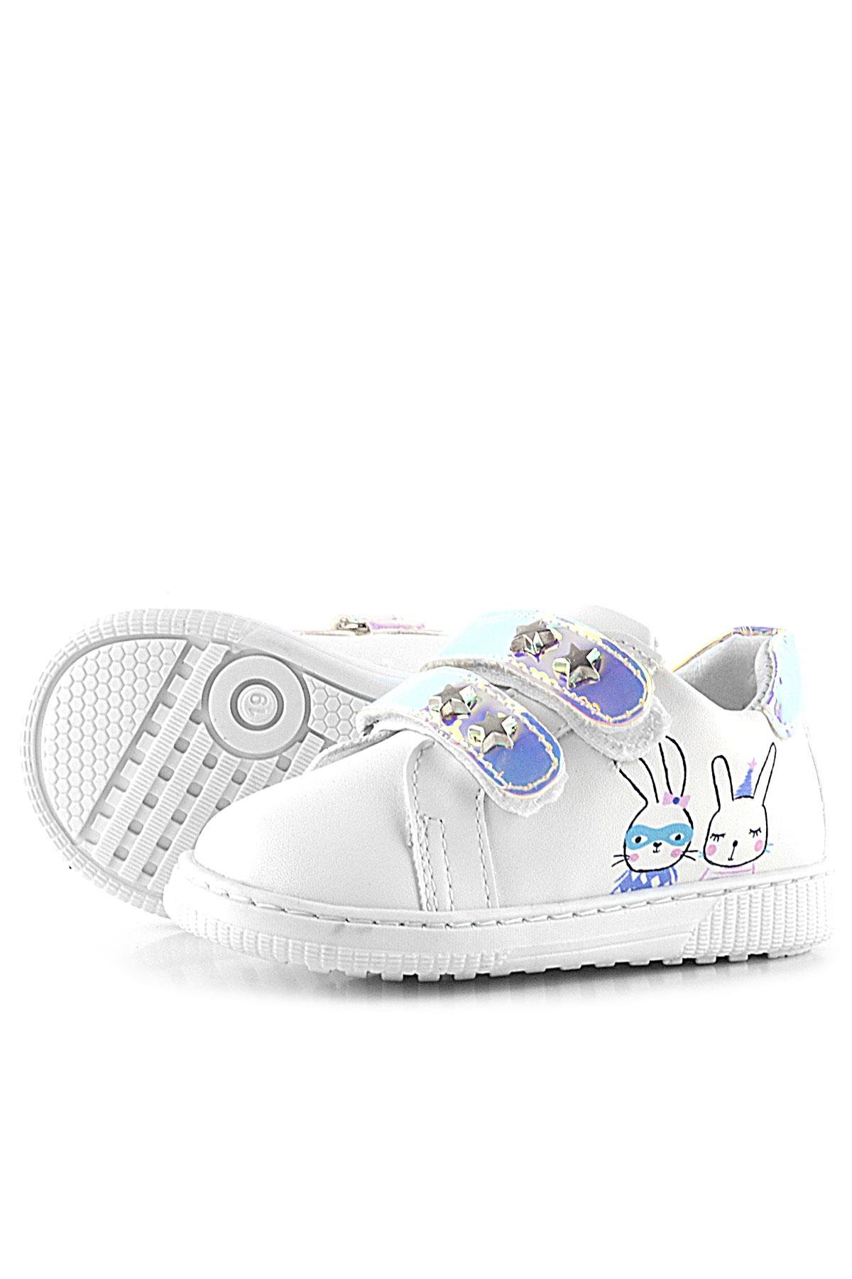 Artico Miclou Beyaz Cırtlı Yıldız Detaylı Kız Bebek Spor Ayakkabı - Görsel 7