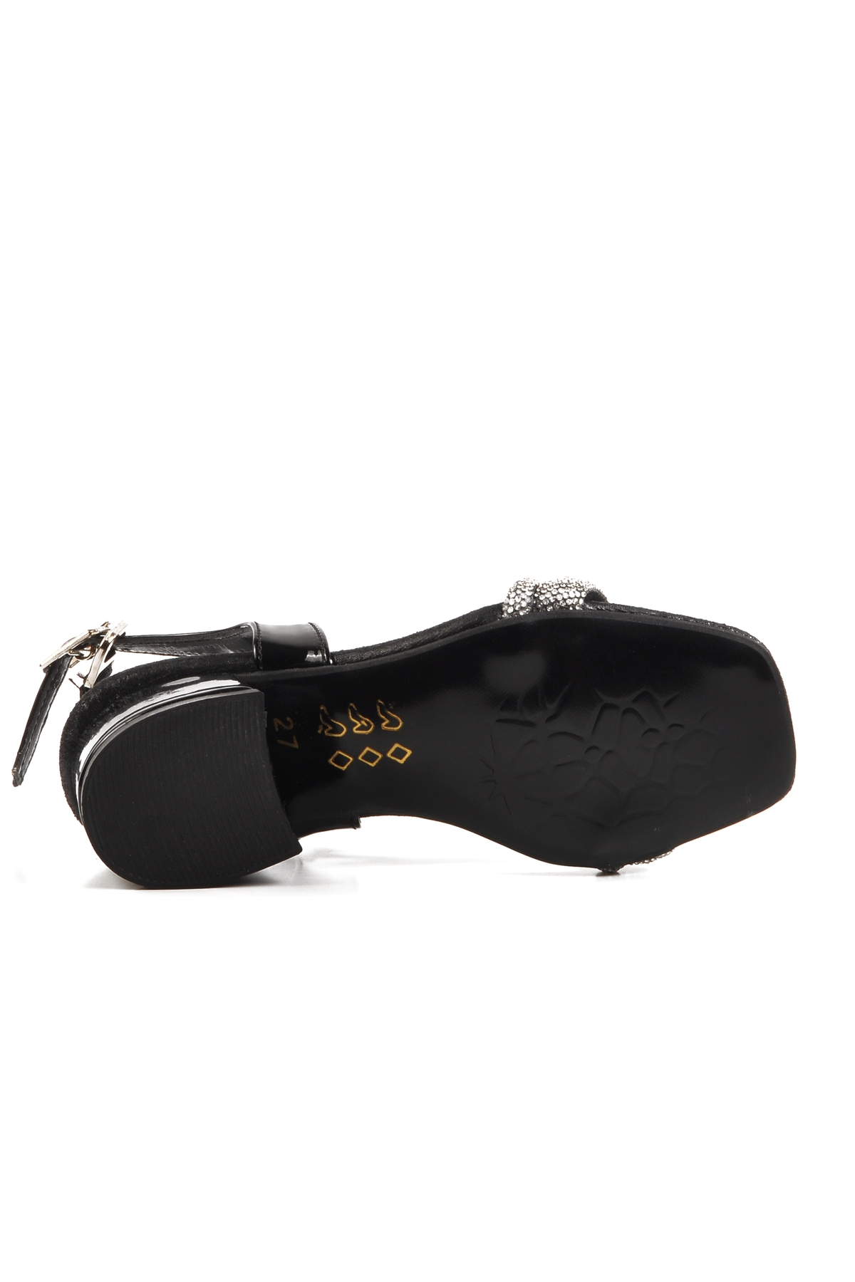 Siyah Taşlı Kız Çocuk Sandalet 07 P - Görsel 6