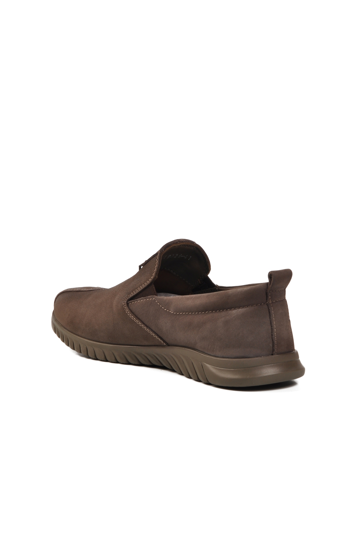 Vizon Nubuk Hakiki Deri Erkek Casual Ayakkabı 152-19028 M - Görsel 5