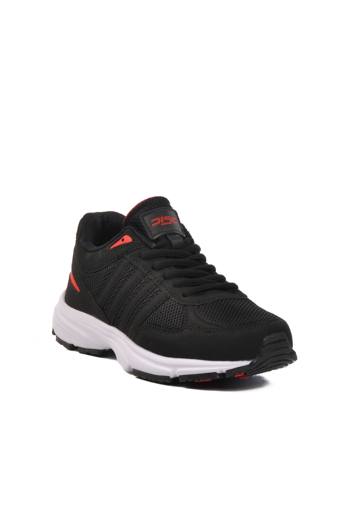 Siyah Beyaz Fileli Hafif Unisex Spor Ayakkabı Disc G - Görsel 4