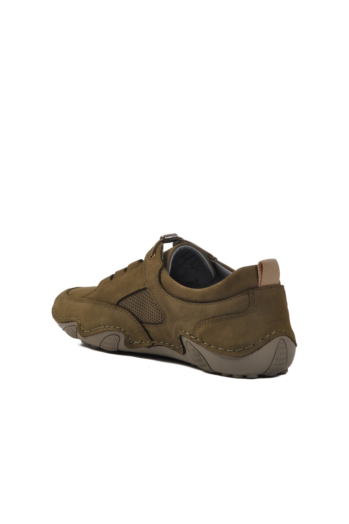Haki Nubuk Hakiki Deri Erkek Casual Ayakkabı 328 M - Görsel 5