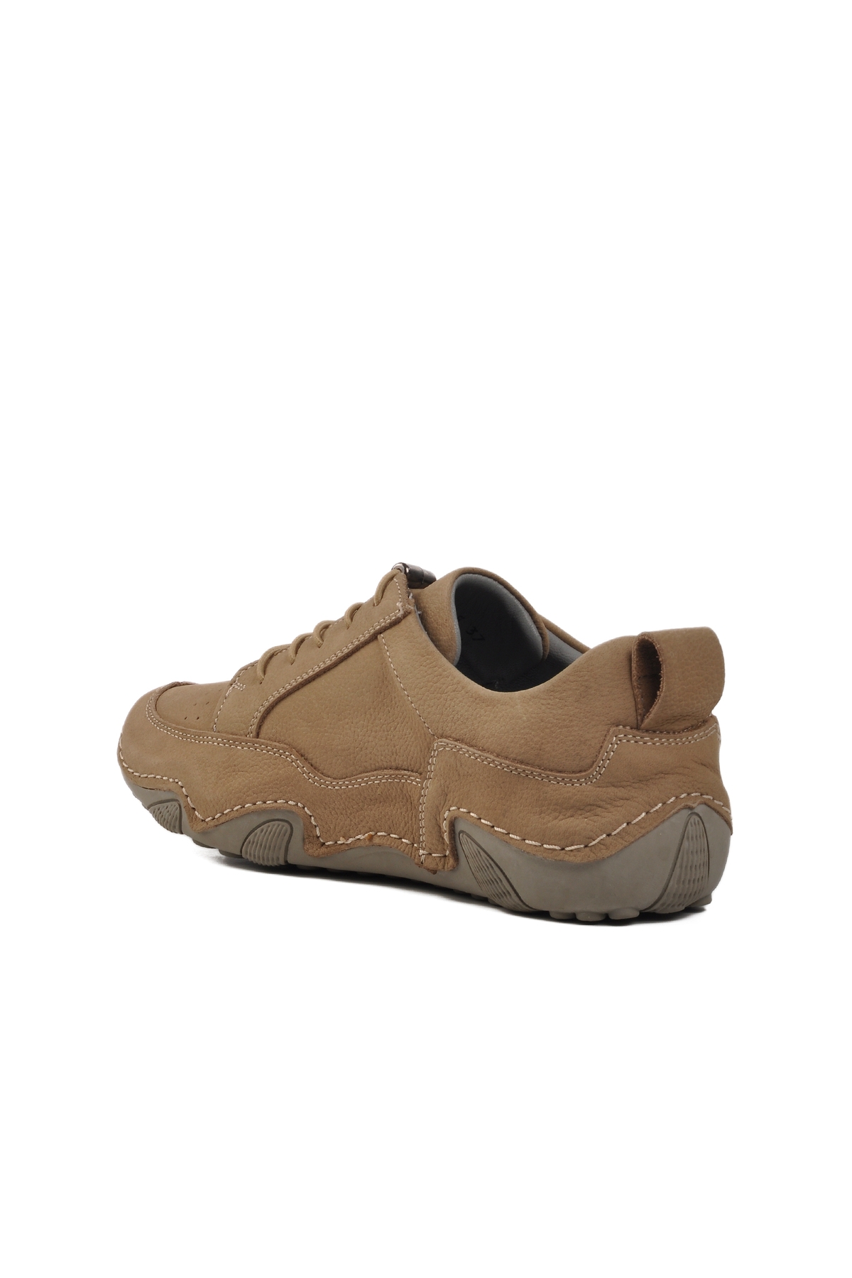 Vizon Nubuk Hakiki Deri Kadın Casual Ayakkabı 125-S Z - Görsel 5