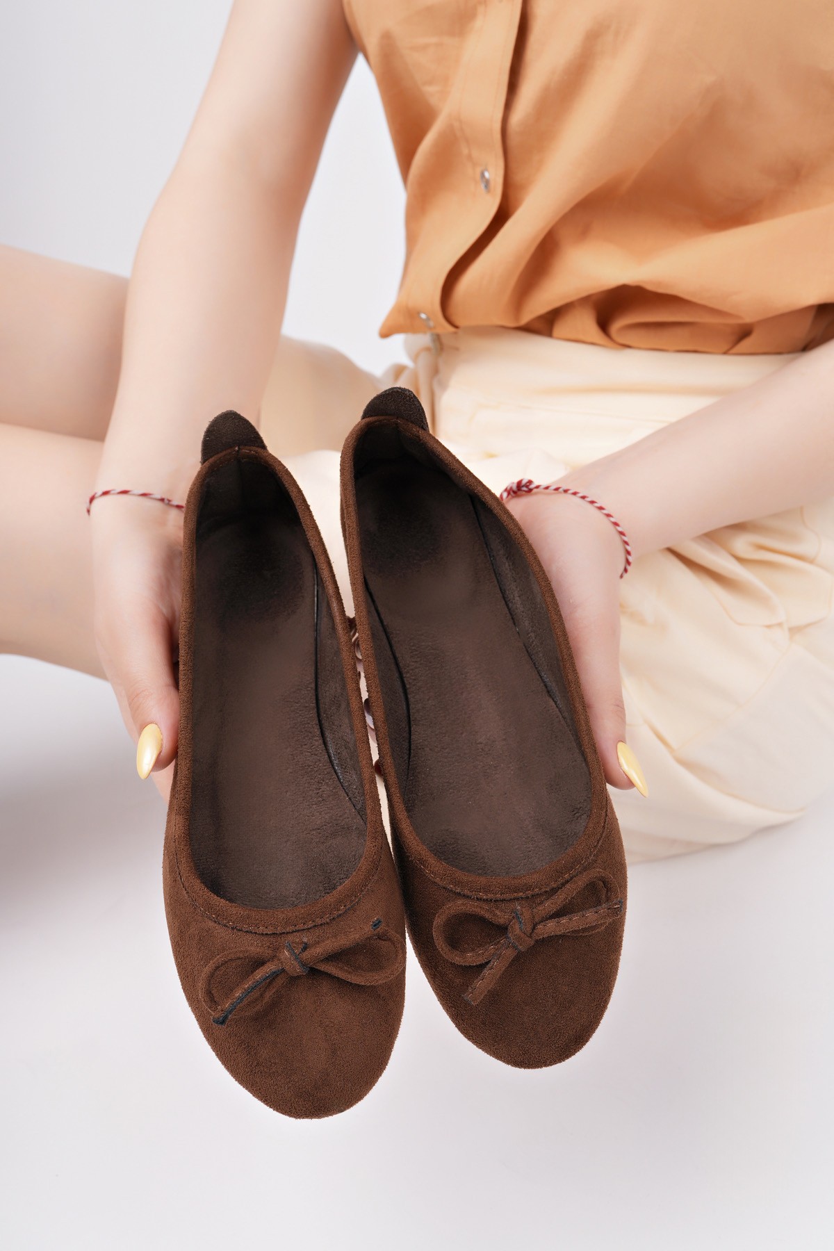 MİU Fiyonklu Kadın Deri Günlük Babet - Görsel 4