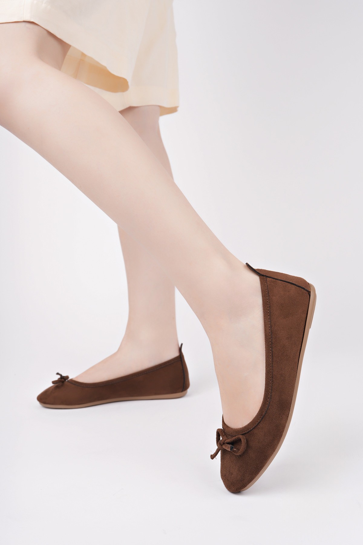 MİU Fiyonklu Kadın Deri Günlük Babet - Görsel 8